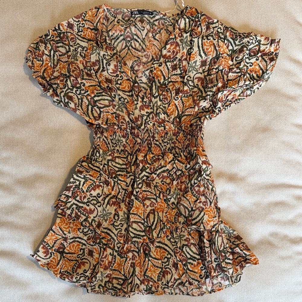 Zara Multicolor Patterned Dress